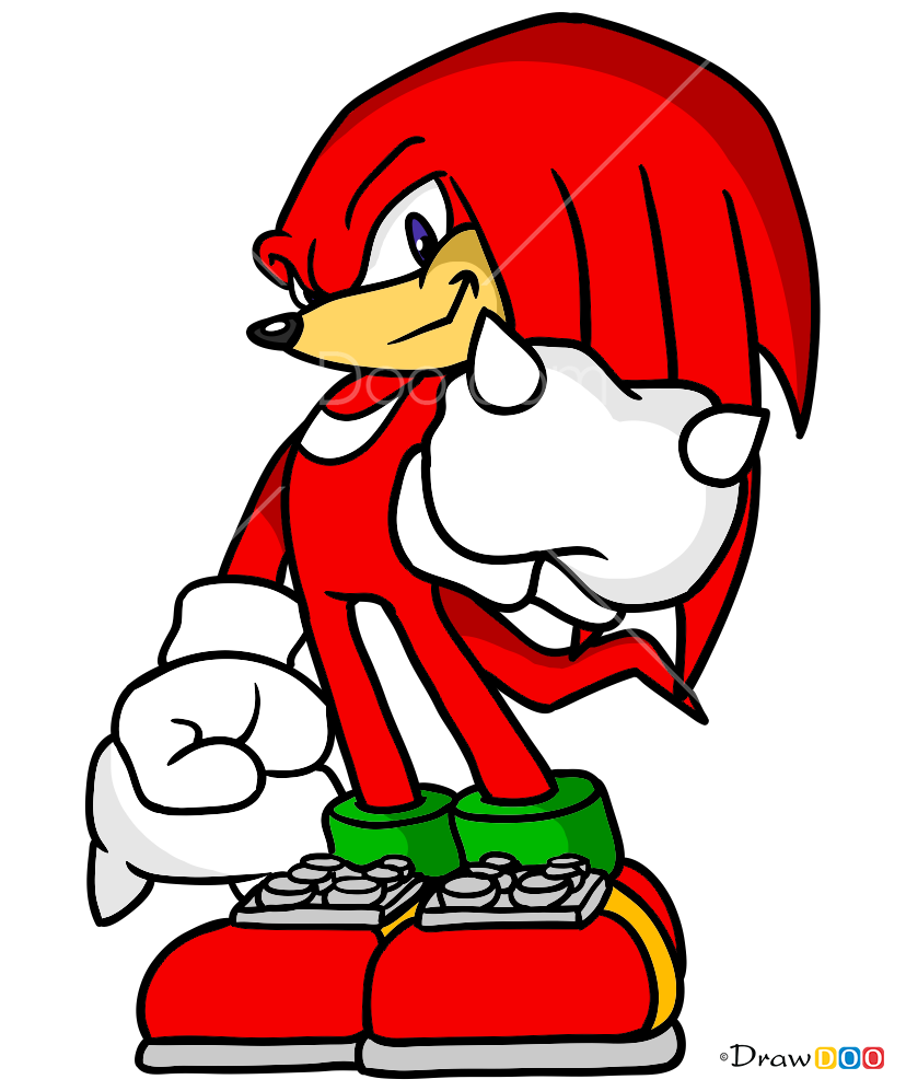 How to Draw Knuckles the Echidna, Sonic the Hedgehog